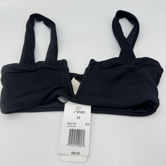 L Space Other - L*Space Lee Lee Bikini Top XS NWT Black Ribbed RHLLT19 Designer Swimwear